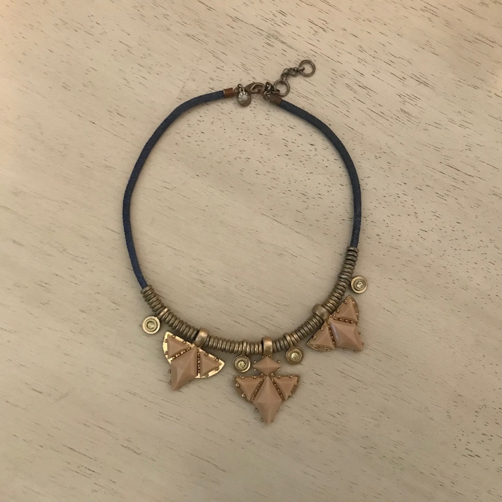 Pink and Gold Tone Necklace/Choker